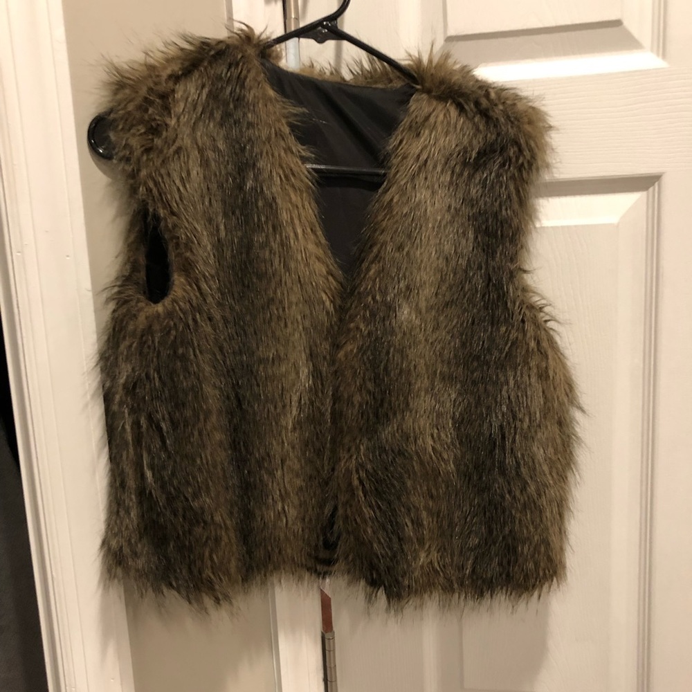 Faux fur vest